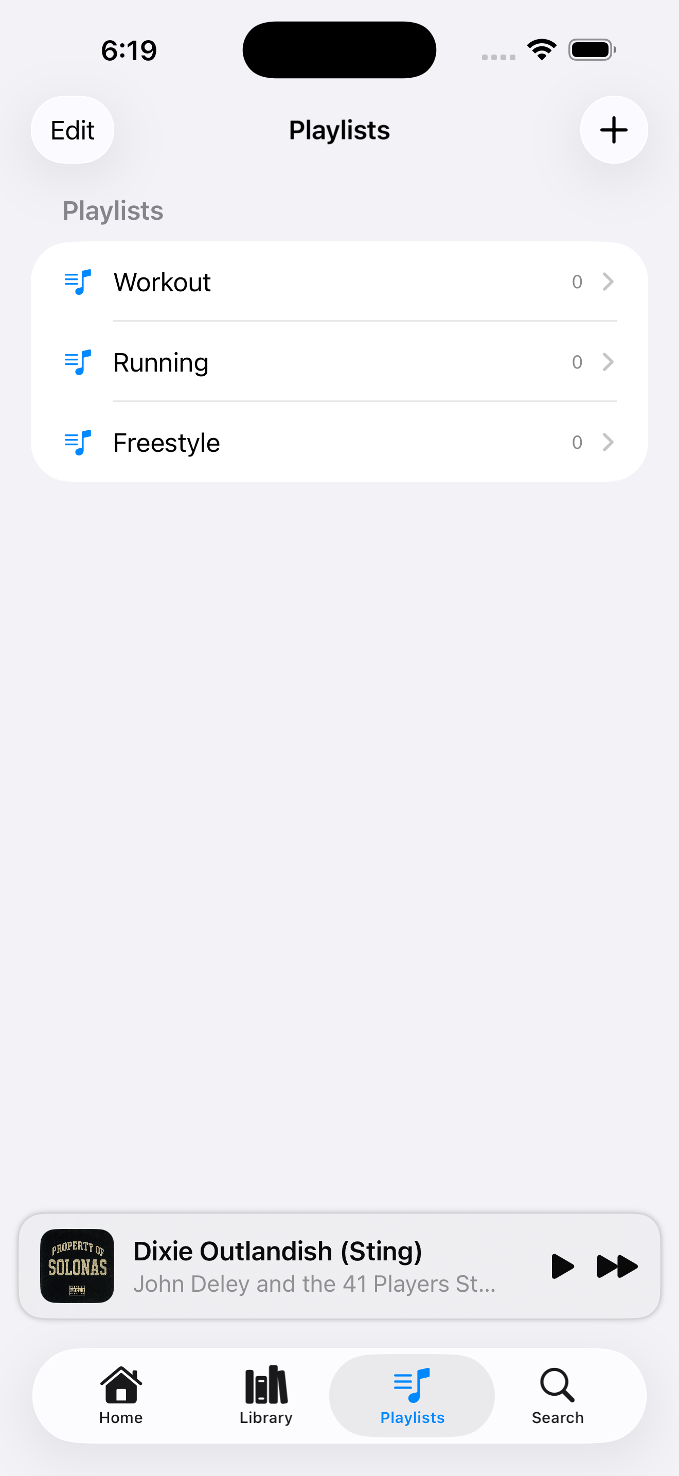SOLONAS iPhone – playlist view
